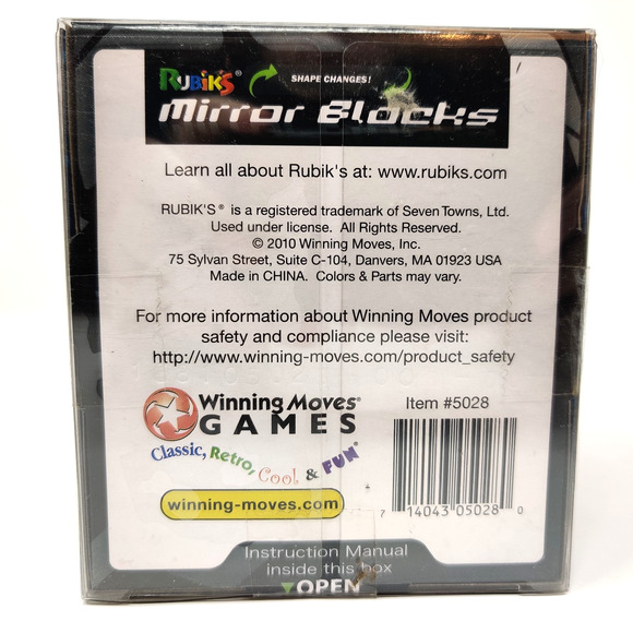 Rubiks Cube Mirror Blocks Edition Puzzle Game 2010 Winning Moves 8+ NOB Rare HTF - Picture 2 of 14